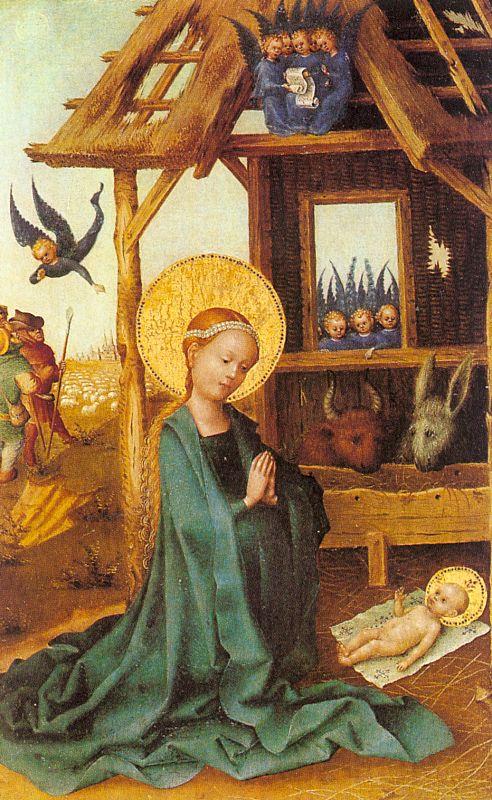 Lochner, Stephan Adoration of the Child Norge oil painting art